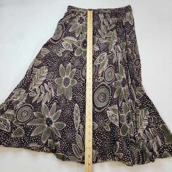 Vintage Skirt M Reversible Floral Boho Festival Y2K Garden Fairy Tea Artsy Maxi - Picture 3 of 6
